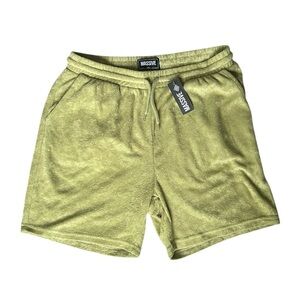 Massive NWT Soft Olive Green Terry Cloth Leisure Shorts size small